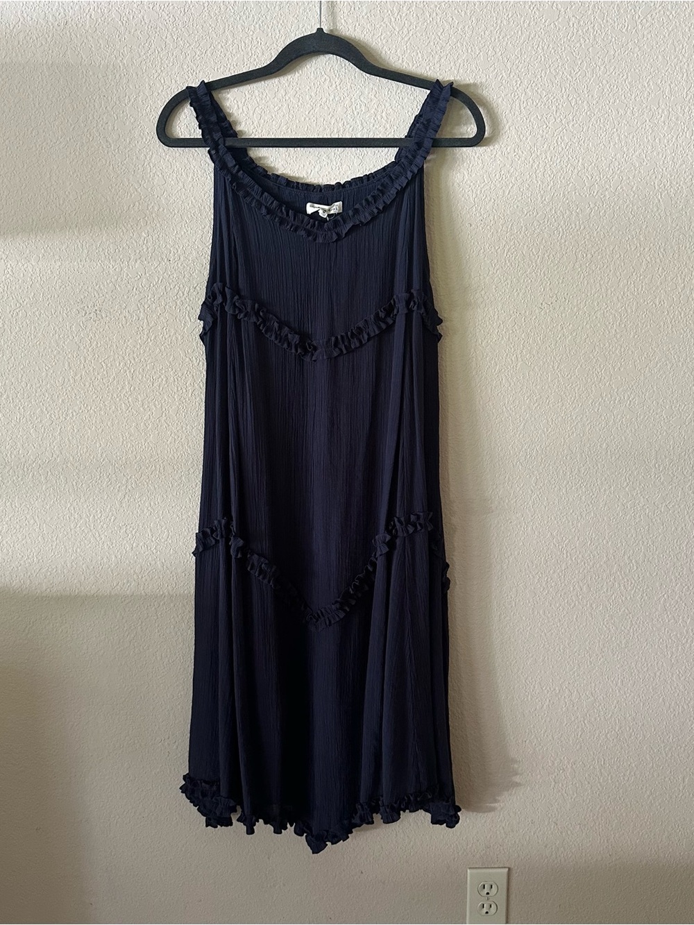indigo soul Navy Textured Sleeveless Dress size Medium